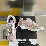 Chanel Sneaker Fabric & Laminated White & Pink - 2