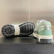 Chanel Sneaker Fabric & Laminated White & Green - 4