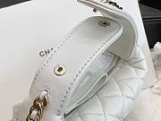 Chanel Pouch Lambskin White Size 16x16x5.5 cm - 4
