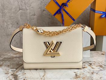 Louis Vuitton Twist Medium Handbag M59402 White Size 23×17×9.5 cm