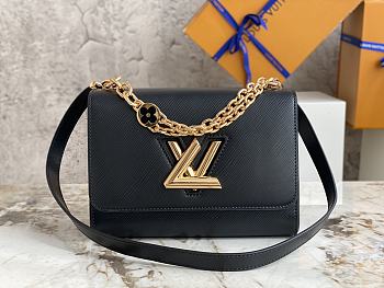 Louis Vuitton Twist Medium Handbag M59402 Black Size 23×17×9.5 cm