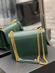 YSL Sunset Medium Shoulder Bag Green Size 22x8x16 cm - 2