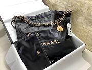 Chanel Oil Wax Leather Bag Black Size 35x37x6 cm - 1
