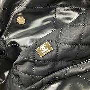 Chanel Oil Wax Leather Bag Black Size 35x37x6 cm - 4