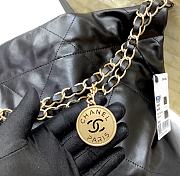 Chanel Oil Wax Leather Bag Black Size 35x37x6 cm - 3