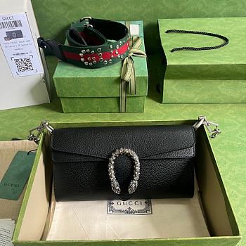 Gucci Dionysus Small Shoulder Bag Black Size 25x14x4 cm