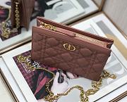 Dior Caro Chain Clutch Bag Pink Size 19x14x3 cm - 6