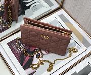 Dior Caro Chain Clutch Bag Pink Size 19x14x3 cm - 4
