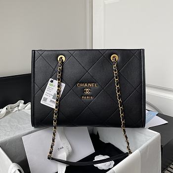 Chanel Calfskin Small Shopping Bag Black AS2752 Size 24×34×13 cm