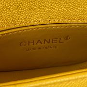 Chanel Mini Boy Messenger Bag Yellow AS3315 Size 15x9.5x4.5 cm - 6
