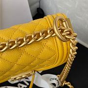 Chanel Mini Boy Messenger Bag Yellow AS3315 Size 15x9.5x4.5 cm - 2