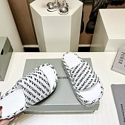 Balenciaga White Slippers - 3