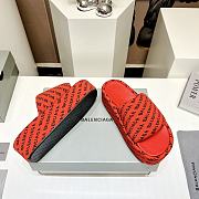 Balenciaga Red Slippers - 6