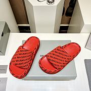 Balenciaga Red Slippers - 4