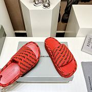 Balenciaga Red Slippers - 3