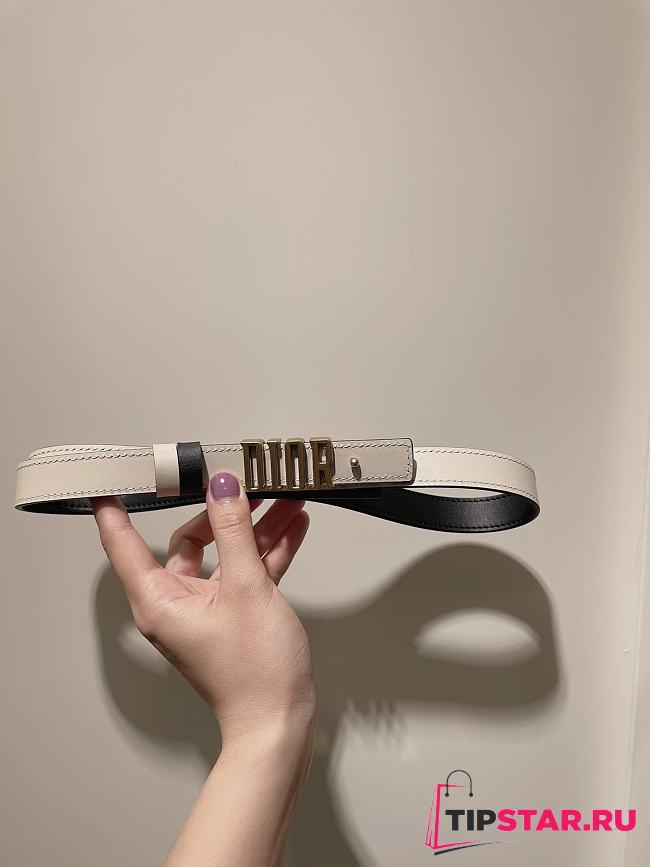 Dior White Belt Size 2 cm - 1