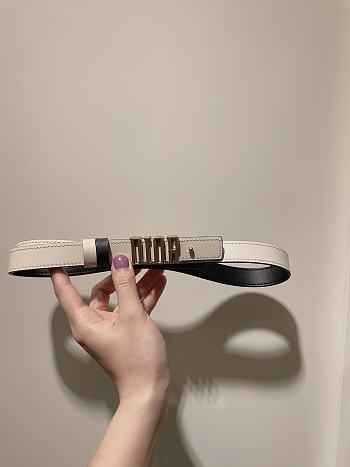 Dior White Belt Size 2 cm