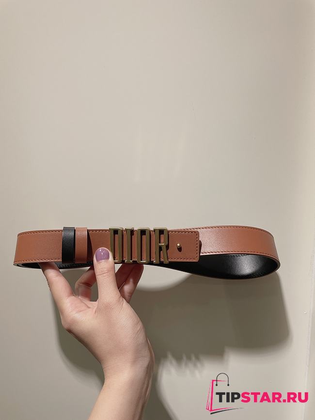 Dior Brown Belt Size 3 cm - 1