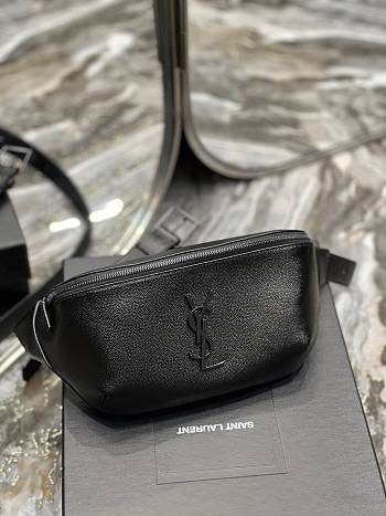 YSL Caviar Leather Chest Bag Black Size 25×14×3.5 cm