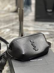 YSL Caviar Leather Chest Bag Black Size 25×14×3.5 cm - 5