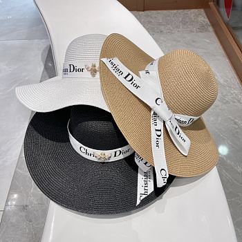 Dior Straw Hat With Big Brim