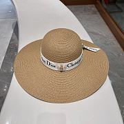 Dior Straw Hat With Big Brim - 4