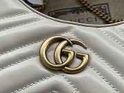 Gucci GG Marmont Half-Moon-Shaped Mini Bag White 21.5x11x5 cm - 4