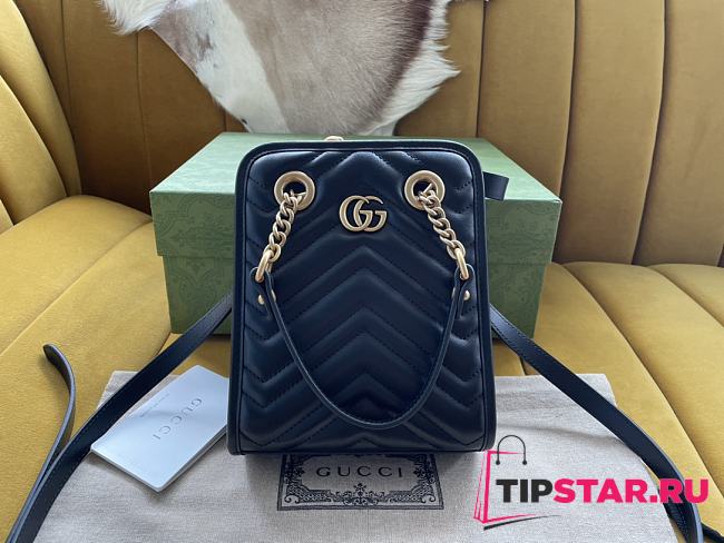 Gucci Marmont Matelassé Mini Bag Dark Blue size 16x19x7 cm - 1