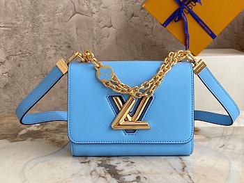 Louis Vuitton Twist Small Handbag M59405 Blue Size 19x15x9 cm