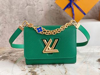 Louis Vuitton Twist PM Serpentine Green M21649 Size 19x15x9 cm