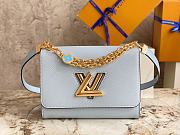 Louis Vuitton Twist Medium Handbag M21606 Light Sky Blue Size 23×17×9.5 cm - 1