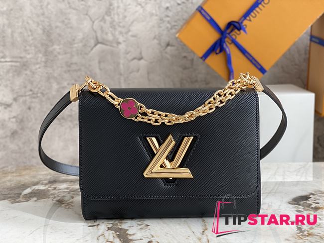 Louis Vuitton Twist Medium Handbag M21606 Black Size 23×17×9.5 cm - 1