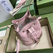 Gucci GG Matelassé Leather Mini Bucket Bag Pink Size 17x20x10 cm - 4