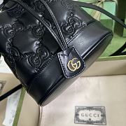 Gucci GG Matelassé Leather Mini Bucket Bag Black Size 17x20x10 cm - 5