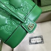 Gucci GG Matelassé Leather Mini Bucket Bag Green Size 17x20x10 cm - 4