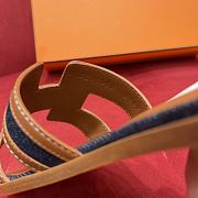 Hermes Gold Brown Slippers - 6