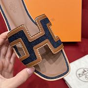 Hermes Gold Brown Slippers - 3