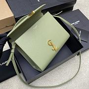 YSL Cassandra Handbag Avocado Green Size 24×20x11 cm - 5