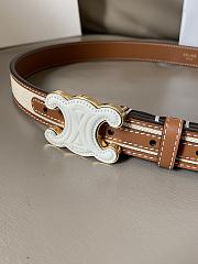 Celine White Belt Classic Style 2.5 cm - 3
