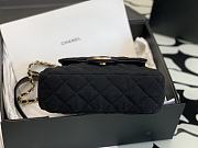 Chanel Hobo Bag Shiny Waxy Leather Black Size 17x19x6 cm - 2