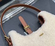 YSL Hobo Bag Lamb Wool With Leather Size 24.5×18×7 cm - 5