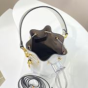 Fendi Mon Tresor Small Bucket Bag Silver Calfskin Size 12x10x18 cm - 6