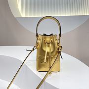 Fendi Mon Tresor Small Bucket Bag Gold Calfskin Size 12x10x18 cm - 1
