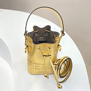 Fendi Mon Tresor Small Bucket Bag Gold Calfskin Size 12x10x18 cm - 5