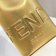 Fendi Mon Tresor Small Bucket Bag Gold Calfskin Size 12x10x18 cm - 4