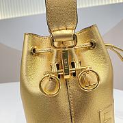 Fendi Mon Tresor Small Bucket Bag Gold Calfskin Size 12x10x18 cm - 3