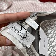 Dior Oblique Diortwin 90 Square Scarf Rose Des Vents and Gray Silk Twill - 2