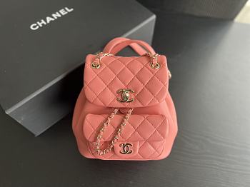 Chanel Small Backpack Original Leather Pink 2908 Size 18x18x12 cm
