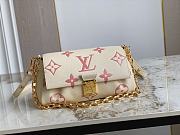 LV Creamy White Full Leather Chain Bag M45813 Size 24x14x9 cm - 1