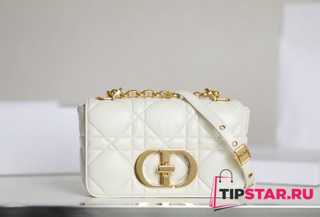 Dior Caro White Gilt Buckle Size 20x12x7 cm - 1